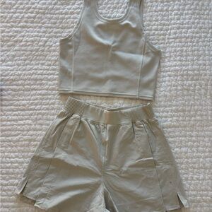 Lululemon Ribbed Tank Top and Shorts Set